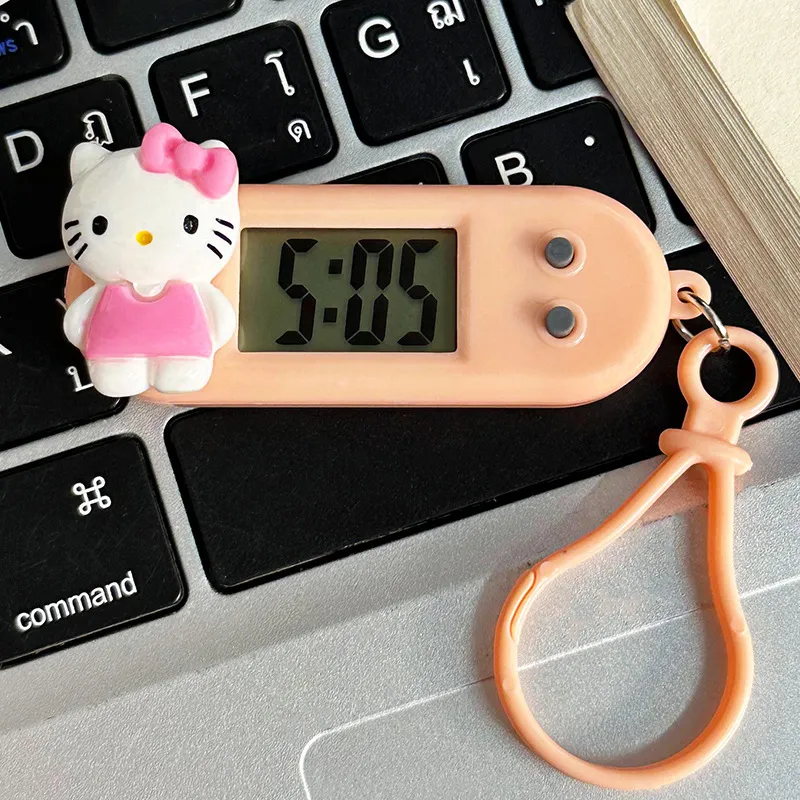 Mini Digital Desk Clock – Cute Silent Electronic Table Clock, Portable Hanging Study Timer with Large Display, Aesthetic Dorm Room Decor for Students